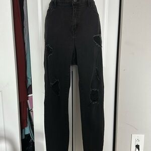 Refuge+ - *Plus Size* Black distressed skinny jeans - Size 16